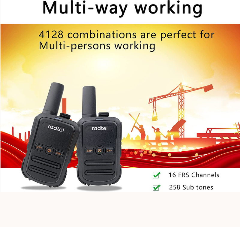 Mini Walkie Talkie Radtel RT12 Portable Two Way PMR FRS Radio Comunicador Long Range Kids Walkie-Talkie For Hotel_voghion.com