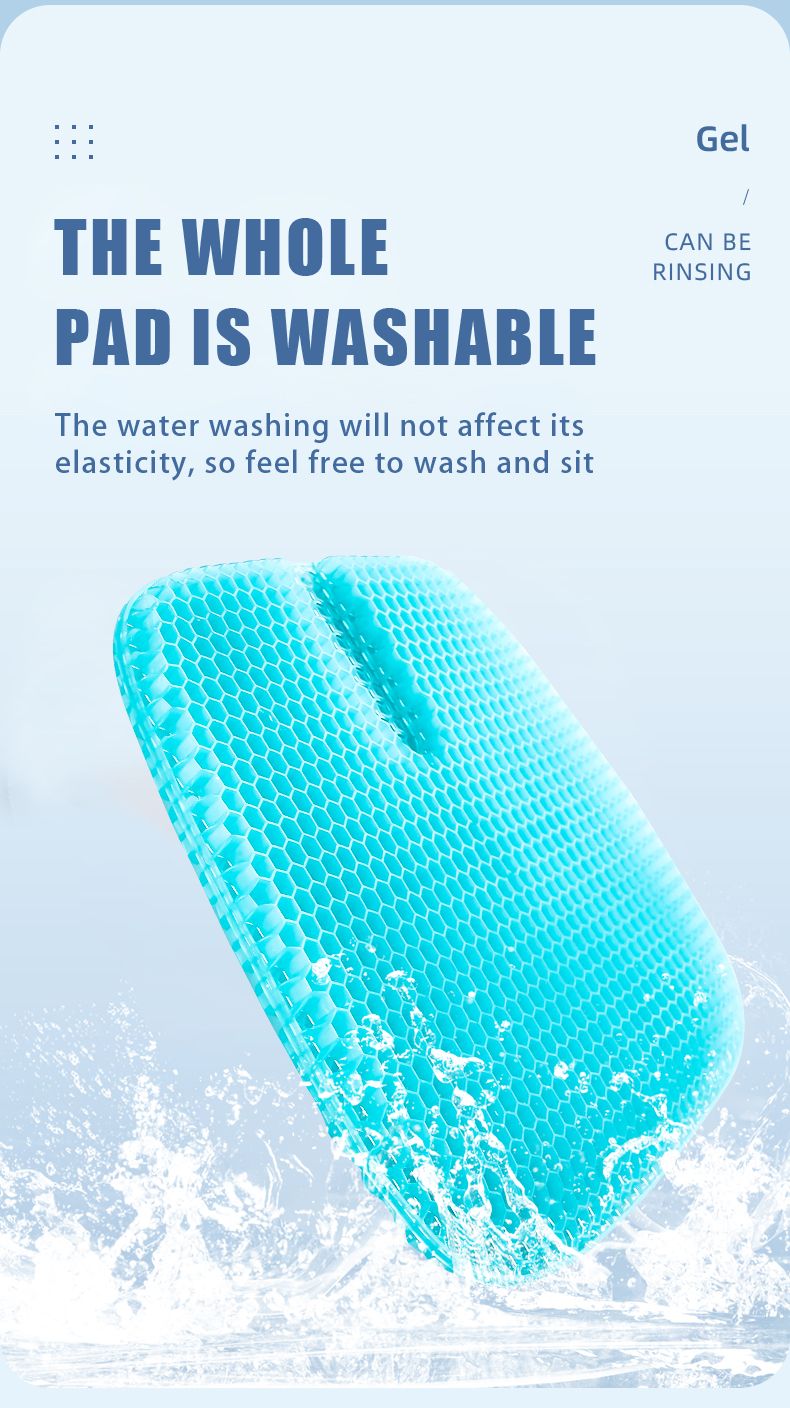 Gel-Sitzkissen für den Sommer, atmungsaktiv, Wabendesign zur Druckentlastung, Rücken- und Steißbeinschmerzen – für Rollstuhlfahrer im Homeoffice_voghion.com