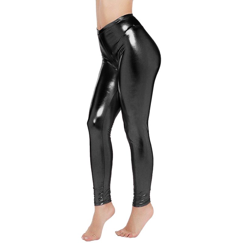 Underkläder Nya Hot Stamping Läder Leggings i flera storlekar Godisfärgade Nattklubb Slimming Läderbyxor som inte är lätta att bleka_voghion.com
