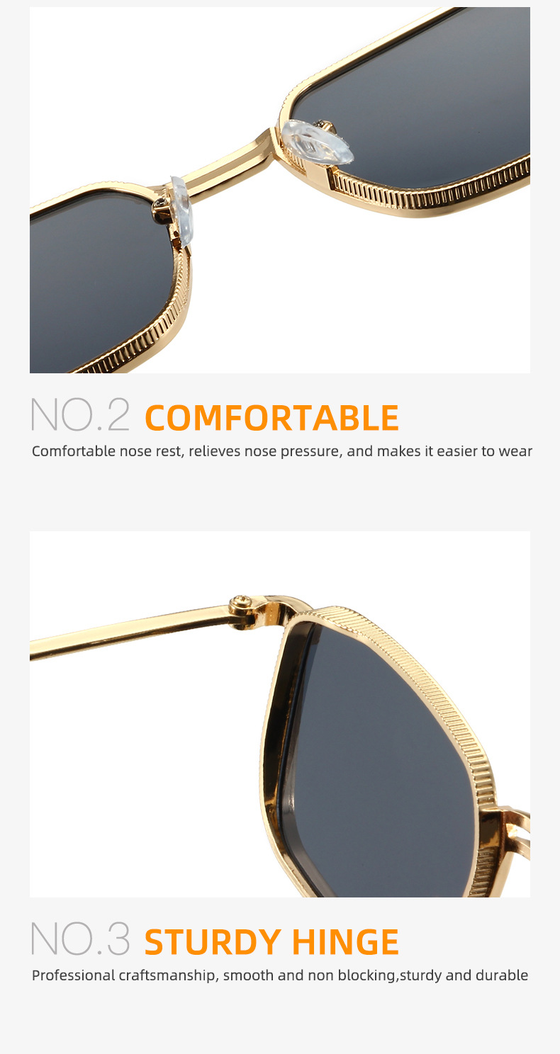 Occhiali da sole retrò nuovi con doppia barra in stile Hong Kong, occhiali da sole alla moda a strisce da tiro in strada, occhiali da sole con protezione UV, montatura quadrata_voghion.com