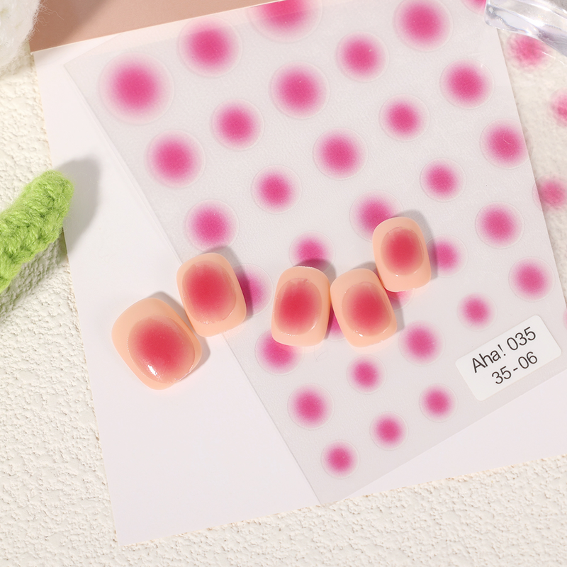 Gennemskinnelige 1 PC 3D Blush Gradient Nail Art Stickers 16 farver Selvklæbende Rainbow Blush Sliders Blomstrende_voghion.com