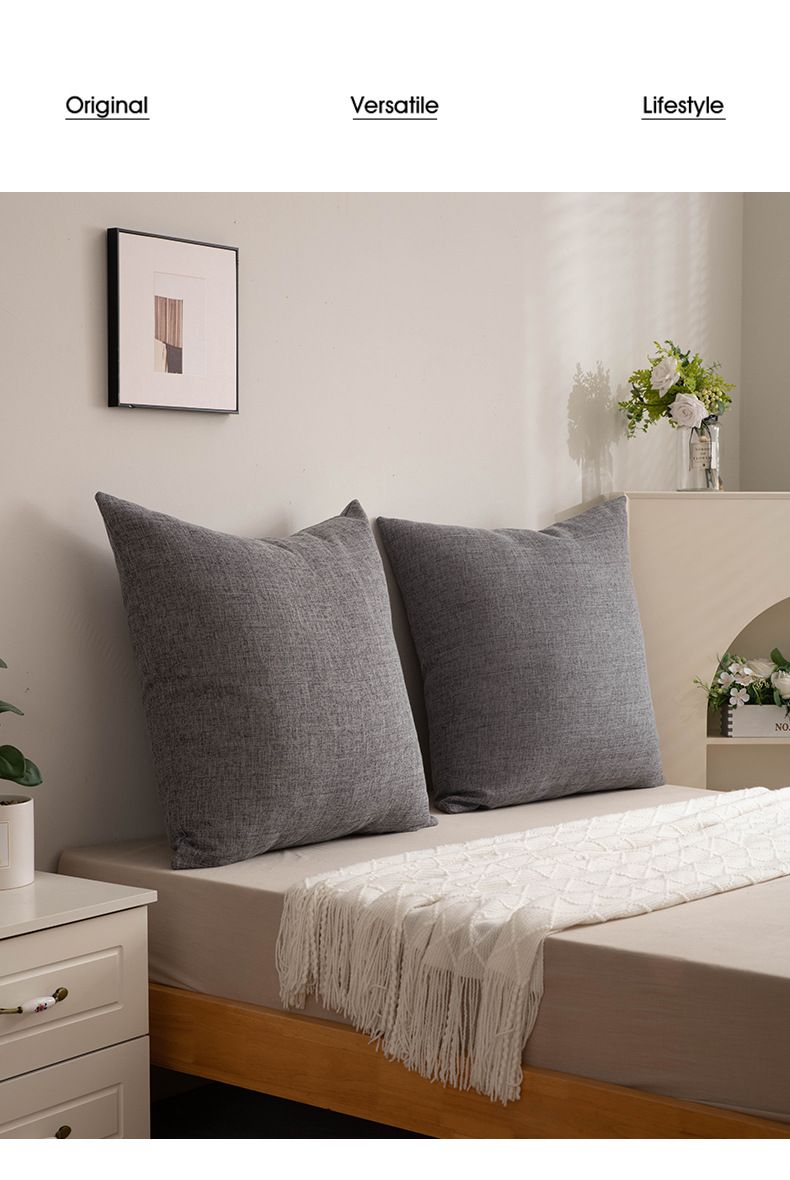 Ergonomic Backrest Pillow - Large Lumbar Support Cushion For Bed & Sofa (Memory Foam Soft Fabric Adjustable Strap Perfect For Reading & Relaxing)_voghion.com