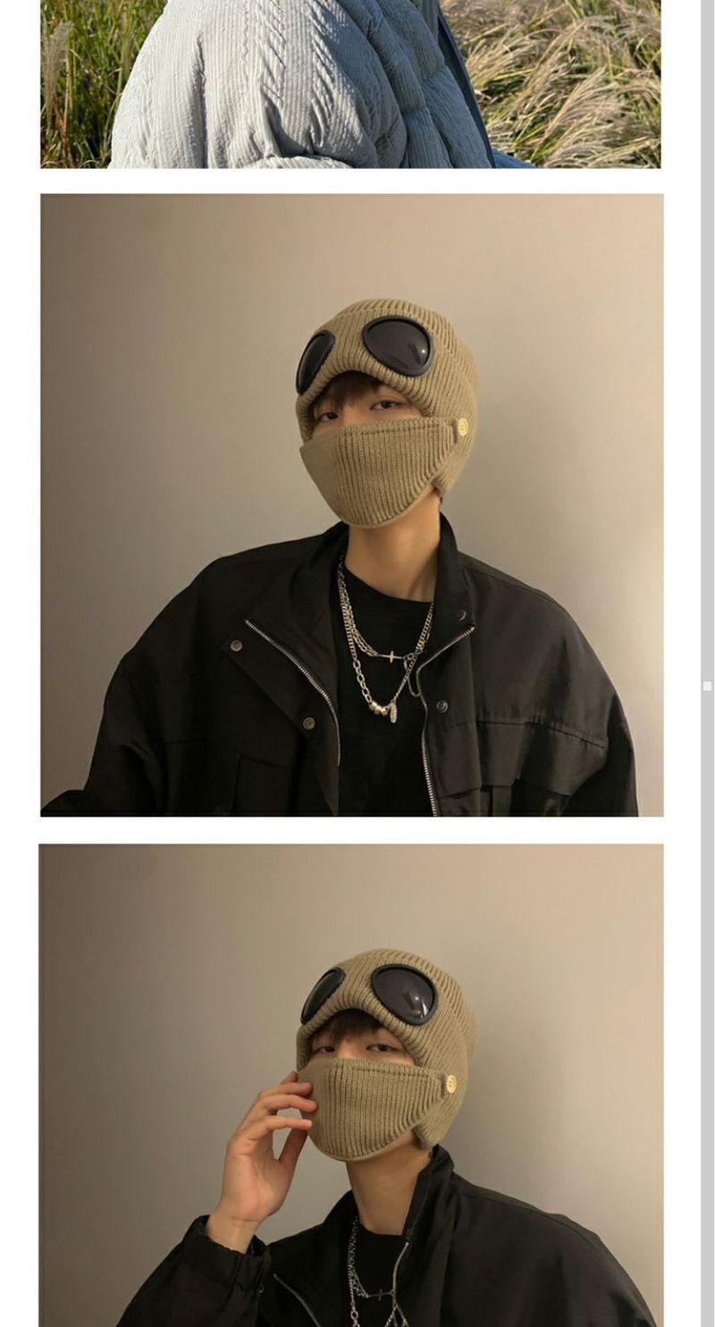 Herren Winter Outdoor Kälteschutz Radfahren Koreanischer Stil Warm Gestrickt Verdickt Gehörschutz Lei Feng Hut_voghion.com