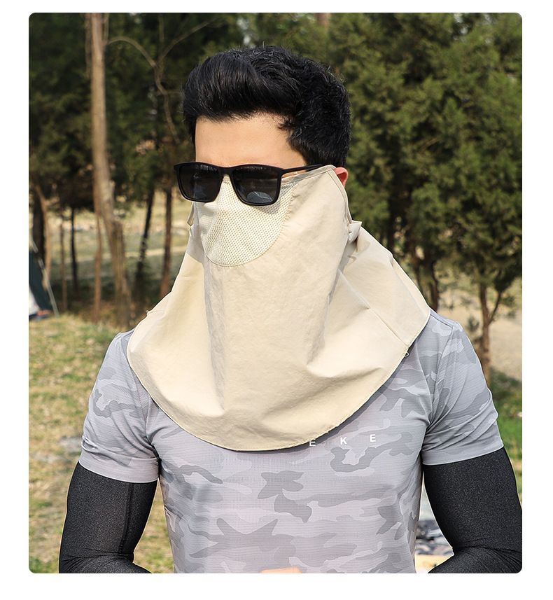 Gesichtsmaske für Herren mit Nackenschutz – atmungsaktives Netzgewebe zum Schutz vor Sonne, Staub und Insekten_voghion.com