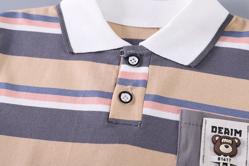 Robe pour garçon, nouveau style d'été 2025, mode bébé, polo occidental à manches courtes, ensemble deux pièces tendance_voghion.com
