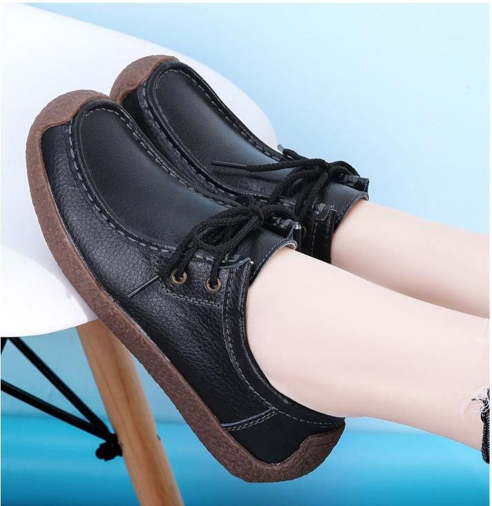 Neue Frühlings- und Herbstbohne Damenarbeit Flache, bequeme, weiche Unterseite der einzelnen Schuhe_voghion.com