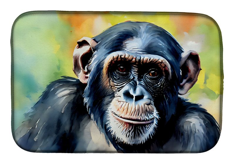 Chimpanzee Dish Drying Mat Absorbent Dish Drying Mat Pad for Kitchen Counter Dish Drainer Mat for Countertop, 14 x 21", Multicolor_voghion.com
