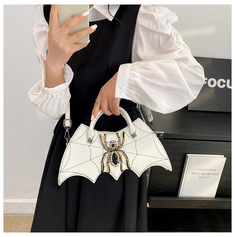 Women's Bags Handbag Fashion Creative Handmade Spider Bag Personality Embroidery Diamond Women's Bag PU Messenger Bag_voghion.com