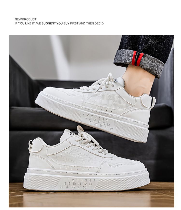 2025 Sommer Neue atmungsaktive weiße Sneakers Herren Vielseitige Sport-Casual-Board-Trendschuhe mit dicken Sohlen_voghion.com