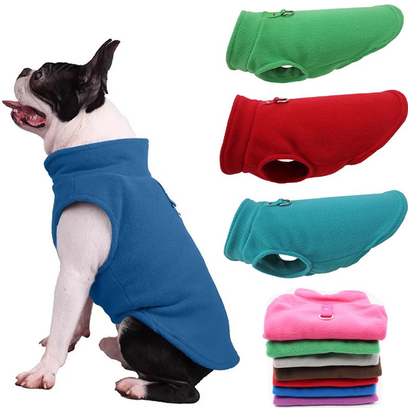 Winter Warm Fleece Do Clothes, Soft Pet Jacket, Vest With D-Rin Small Puppy, Baby Clothes For Chihuahua, French By PawParty Store_voghion.com