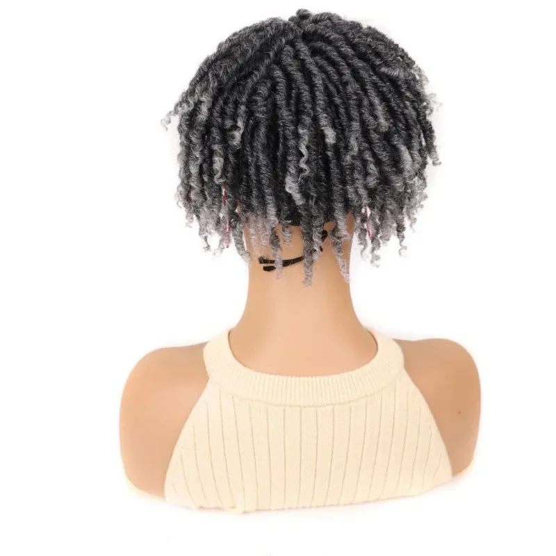 Ombre Sintético Nu Locs Trançando Cabelo Perucas Curto Dreadlock Encaracolado Headband Peruca Para Mulheres Deusa Macia Locs Headband Perucas_voghion.com