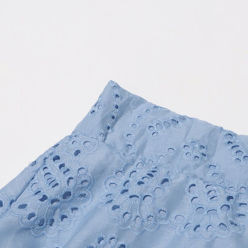 Vêtements pour femmes, col rond, gilet sans manches, taille haute, jupe brodée, costume deux pièces_voghion.com