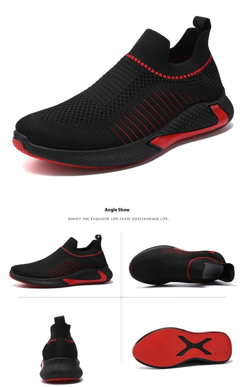 Autumn New Comfortable One-piece Sock Top Sports Men, Breathable Lightweight, Versatile, Trendy And Casual Running Shoes_voghion.com