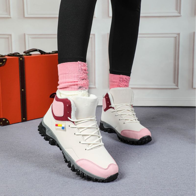 Herbst winter paar anti-rutsch verschleiß-beständig sport schuhe mit dicken baumwolle schuhe, kurze samt bequem für beide_voghion.com