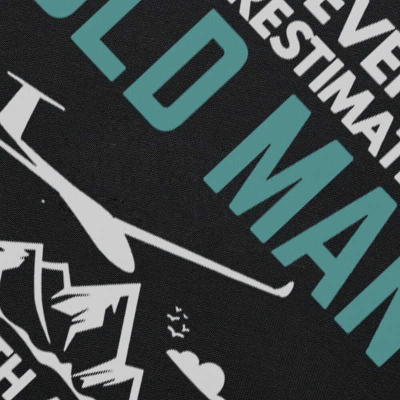 Segelflieger Spruch „Unterschätze niemals einen alten Mann mit Segelflugzeug“ T-Shirt Grafik Streetwear Kurzarm Geburtstagsgeschenke_voghion.com