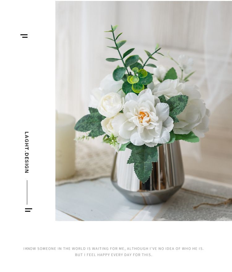 Simulazione di Natale bouquet fiori soggiorno decorazione Nordico ins fiore di seta fiore da tavolo set di rose decorazione floreale_voghion.com