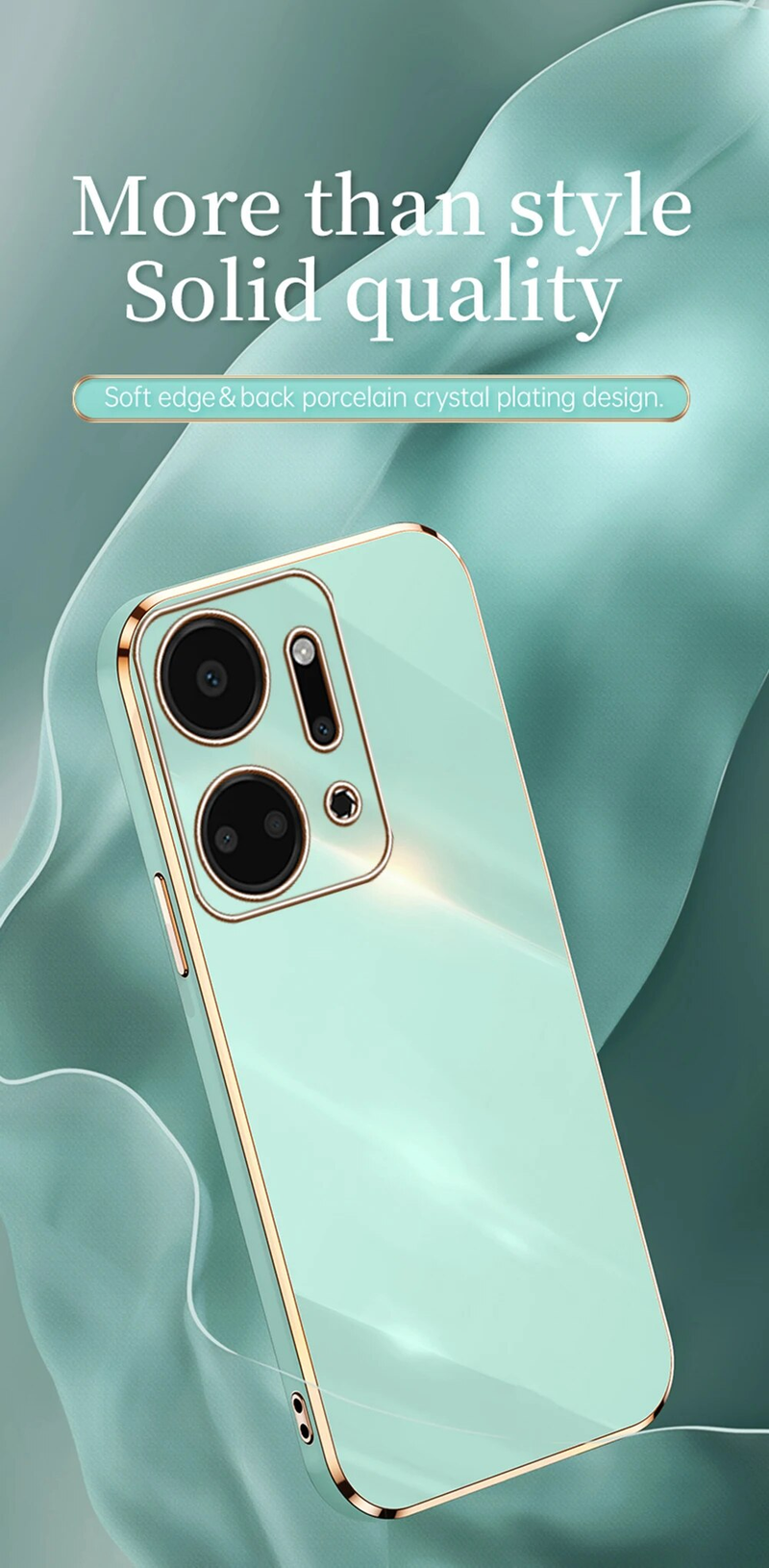 X7a Case Plating Soft Straight Edge Square Bumper For Honor X6a X7b X8b 4G X9b 5G X 6 7 8 9 A B Shockproof Cover Capas_voghion.com