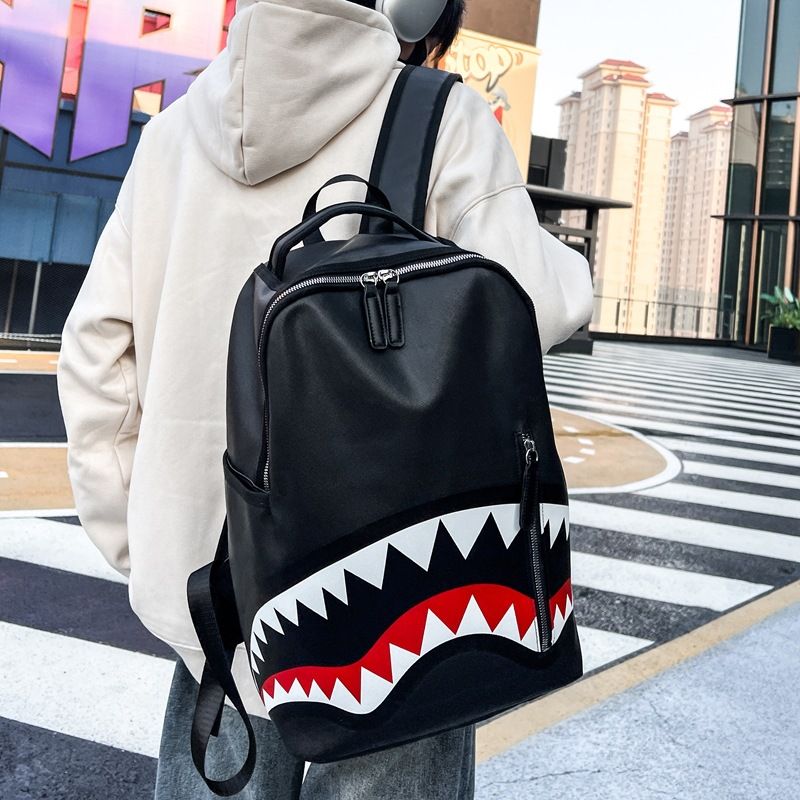 Mochila informal de moda con estampado de grafiti para hombre, bolso de hombro para uso diario, 2025_voghion.com