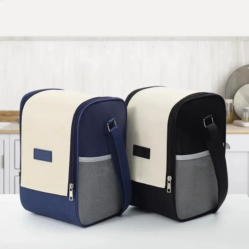 Borsa termica per il pranzo Bento in alluminio, con tracolla, per riso e ghiaccio, portatile, per picnic, conservazione degli alimenti, 250318l_voghion.com