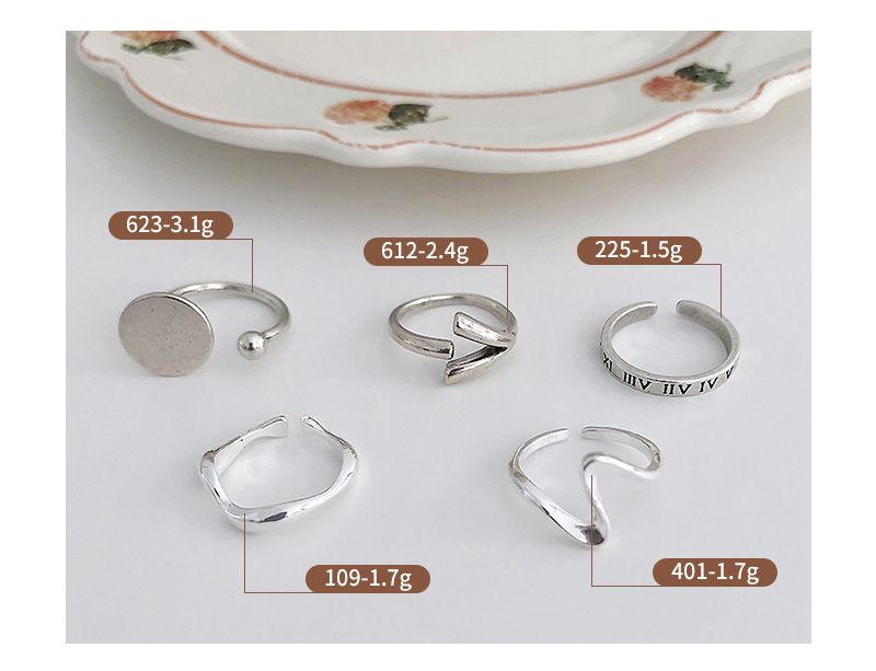 2023 Nuovo anello semplice Anello in argento non sbiadisce, gioielli in stile piccola folla Anello in argento puro semplice e avanzato per le donne_voghion.com