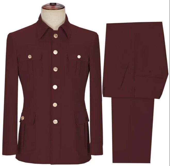 Męski zestaw ubrań 2-częściowy garnitur slim fit, ślub, bal, sukienka, garnitur biznesowy_voghion.com