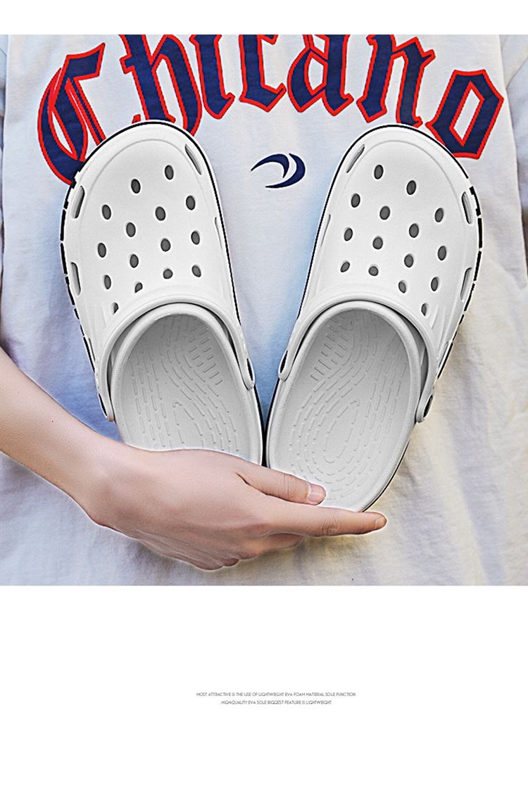 Sommer neue 2024 Männer und Frauen Lochschuhe für den Außenbereich, rutschfeste dicke Sohle, modische und vielseitige Strandsandalen_voghion.com