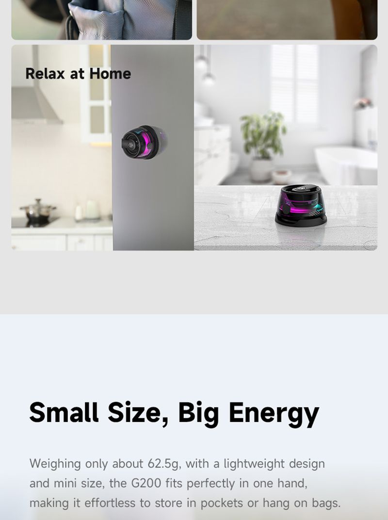 Edifier Hecate G200 Taşınabilir Mini Açık Hava Manyetik Hoparlör Bluetooth 5.3 Rgb Aydınlatma Telefon Tutucu 7 Saat Çalma Süresi_voghion.com