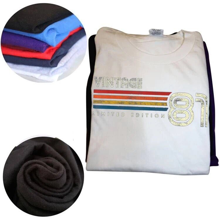 Morsomme vintage 1981 T-skjorter Sommerstil Grafisk bomull Streetwear Kortermet Bursdagsgaver T-skjorte herreklær_voghion.com
