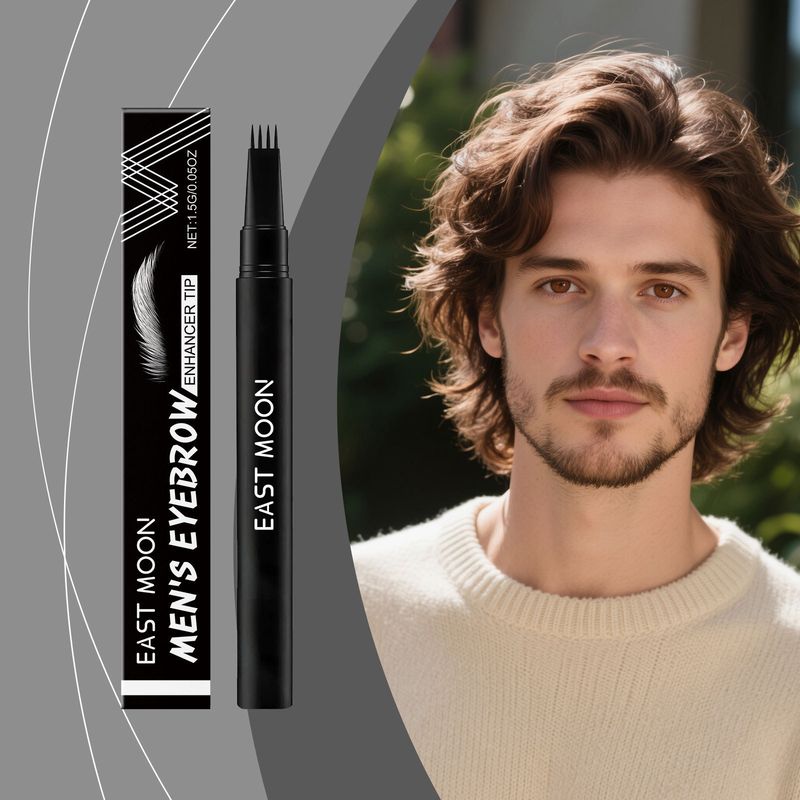 Men's Four-Prong Eyebrow Pencil Daily Color-Enhancing Shaping Natural Smooth Brow_voghion.com