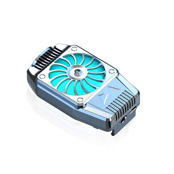Mobile Phone Cooler Rechargeable Cooling Fan Cell Phone Radiator For Playing Games Watching Videos With LED Light; Compatible For ; IPhone/Google/Sa_voghion.com