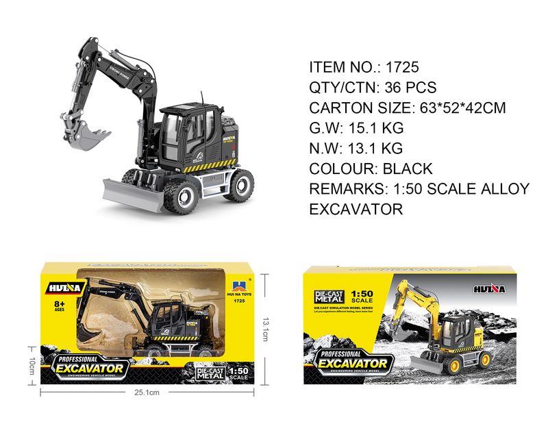 Set di modelli di veicoli da costruzione in lega Mother & Kids in scala 1:50 - Mini escavatore, autocarro con cassone ribaltabile e gru giocattolo resistenti per bambini e collezionisti_voghion.com
