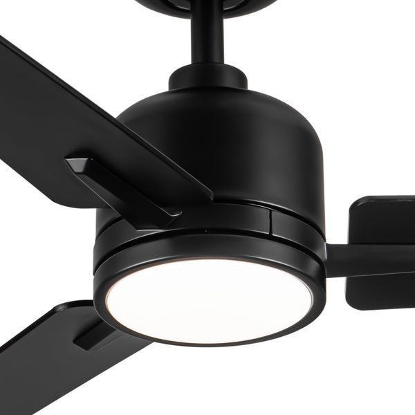 48' Black Lowe Profile Ceiling Fan With Light_voghion.com