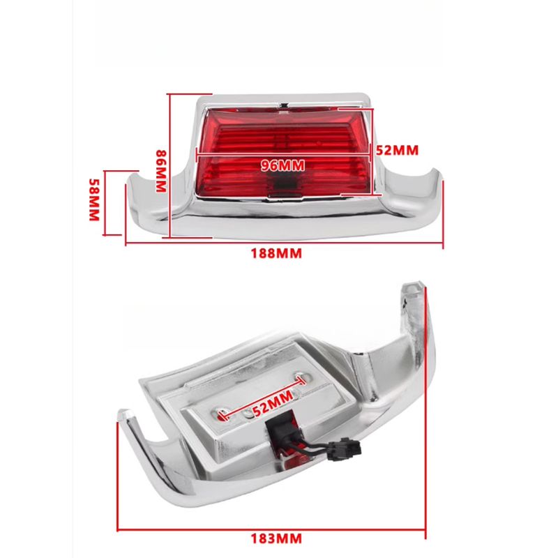 Front Rear Fender Decorative Light For Harley Electra Glide Road King FLSTC FLSTN 97-2013 Motorcycle Fender Tip Light Lamp Edge_voghion.com