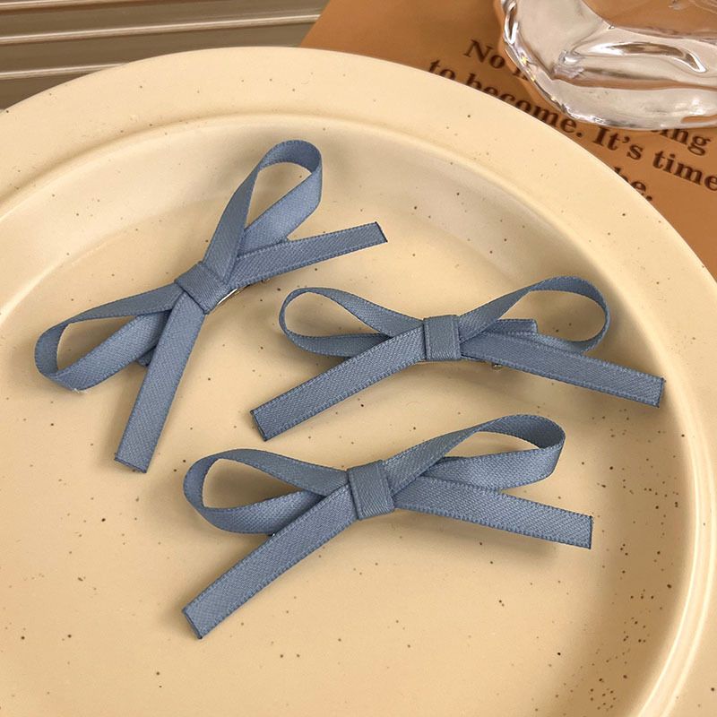 Clip a una linea in stile pizzo francese con nastro dall'atmosfera dolce e speziata Fermaglio per capelli intrecciato con fiocco piccolo Clip per copricapo con acconciatura da principessa_voghion.com