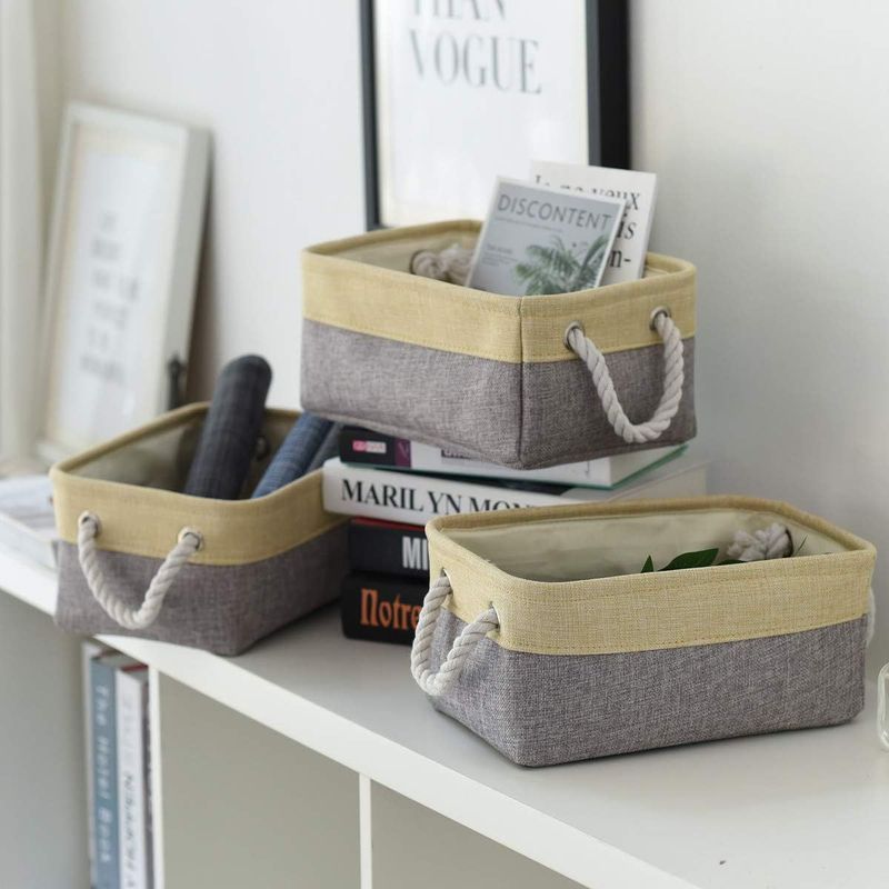 Storage Basket Large Foldable Storage Rack Decorative Basket Gift Closet Linen Organizer Fabric Storage Cubes_voghion.com