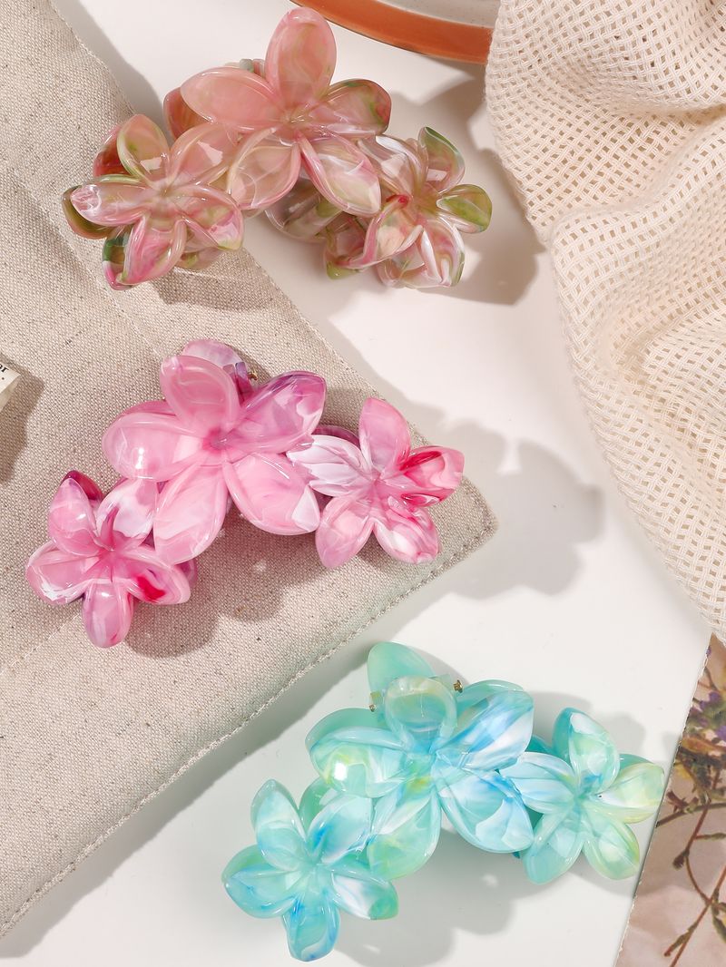 2/4/6 STK Sommerblumen-Haarklammer für Frauen, starker Halt, rutschfest, hawaiianischer Hibiskus, süßes Strand-Haar-Accessoire für dickes Haar_voghion.com