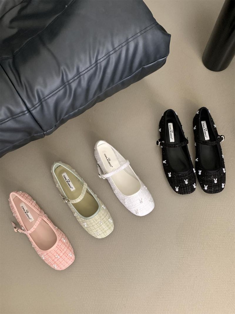 Autunno/Inverno 2025 Nuove Mary Jane Ballerine con Suola Piatta e Punta Rotonda, Scarpe Casual Basse Eleganti e Versatili_voghion.com