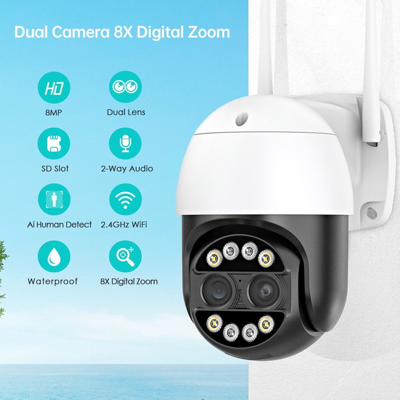 ICSEE Fernglas 8x Zoom Drahtlose Ball Kamera Wifi Kamera Netzwerk Kamera_voghion.com