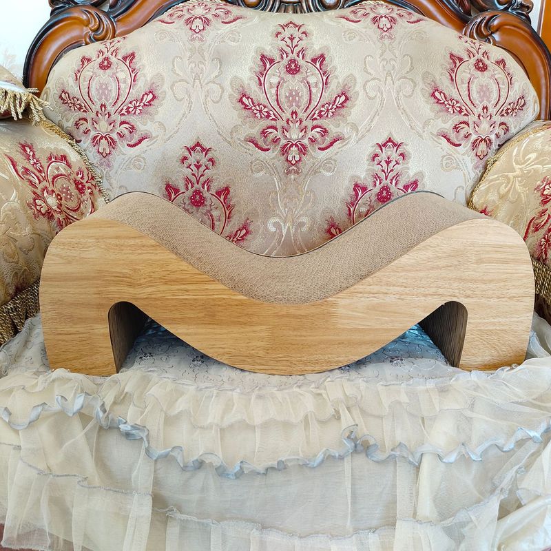 Scratching M-Shaped Wooden Board Extra Large Thickened Corrugated Paper Wear-Resistant Non-Shedding Cat Boredom Relief_voghion.com