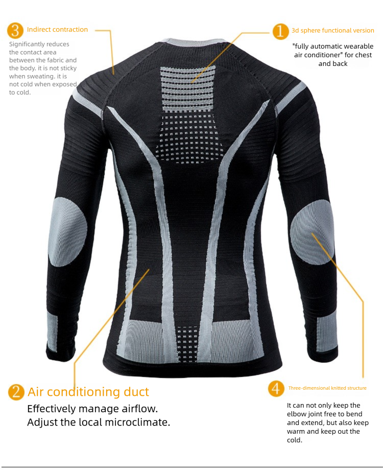 Maglia aderente a compressione a maniche lunghe, ad asciugatura rapida, per sport professionali, unisex, attrezzatura termica per esterni_voghion.com