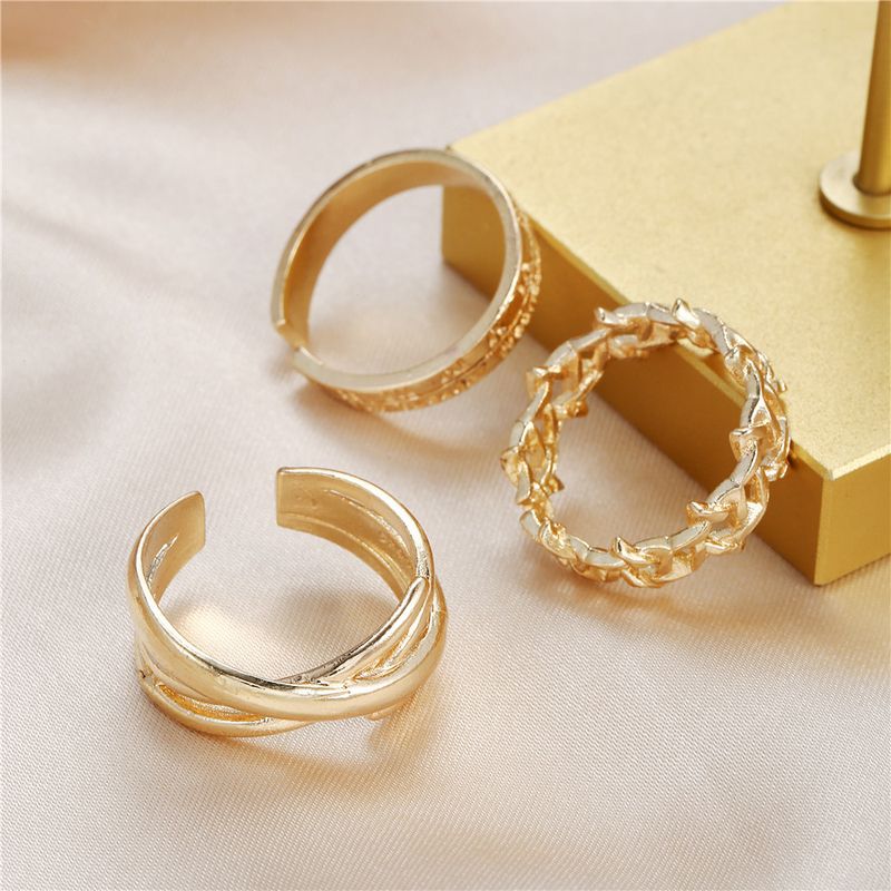 Damen-Schmuckset, modisch, Retro, schlicht, All-Match, alter Ziffernring, weiblicher Hip-Hop-Ins-Trend, Nischendesign, offener Zeigefingerring_voghion.com