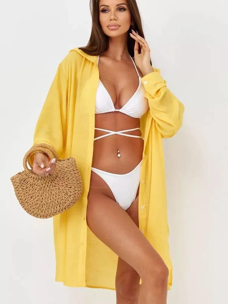 Strandüberzug für Damen – Leichter Sonnenschutz-Kimono-Überzug für Badeanzüge, Urlaub, Poolparty_voghion.com