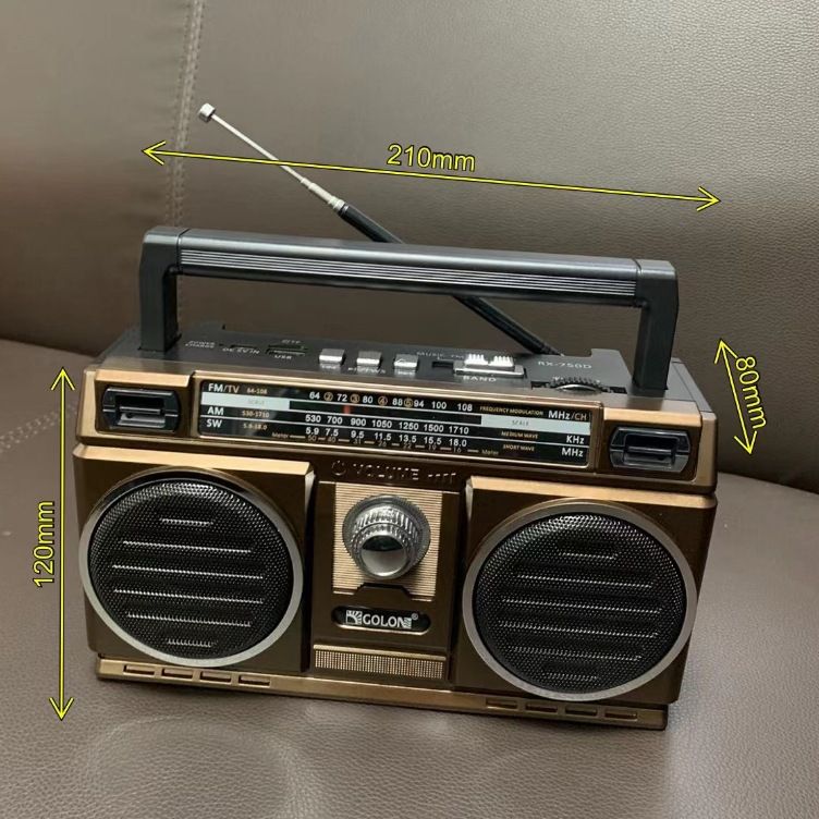 Nejlepší příjem tranzistorového dobíjecího bateriového ladění barevných světel přenosného rádia AM FM s Bluetooth_voghion.com