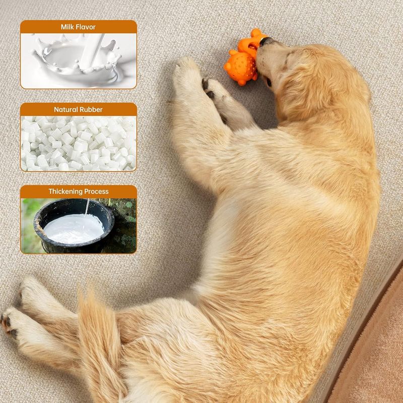 Dog Toys For Aggressive Chewers, Puppy Chew Toys For Teething Natural Rubber Sound Attracts Attention/Reduce Anxiety&Boring 1-Pcs Tough Pet Dental Chews Toy For Small Meduium Large Dogs Breed_voghion.com