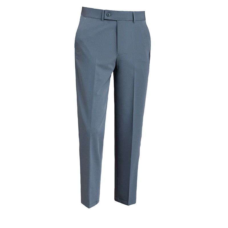 Summer new men's casual trousers, thin comfortable small straight nine-point trousers, elastic and drape on all sides, white trousers_voghion.com