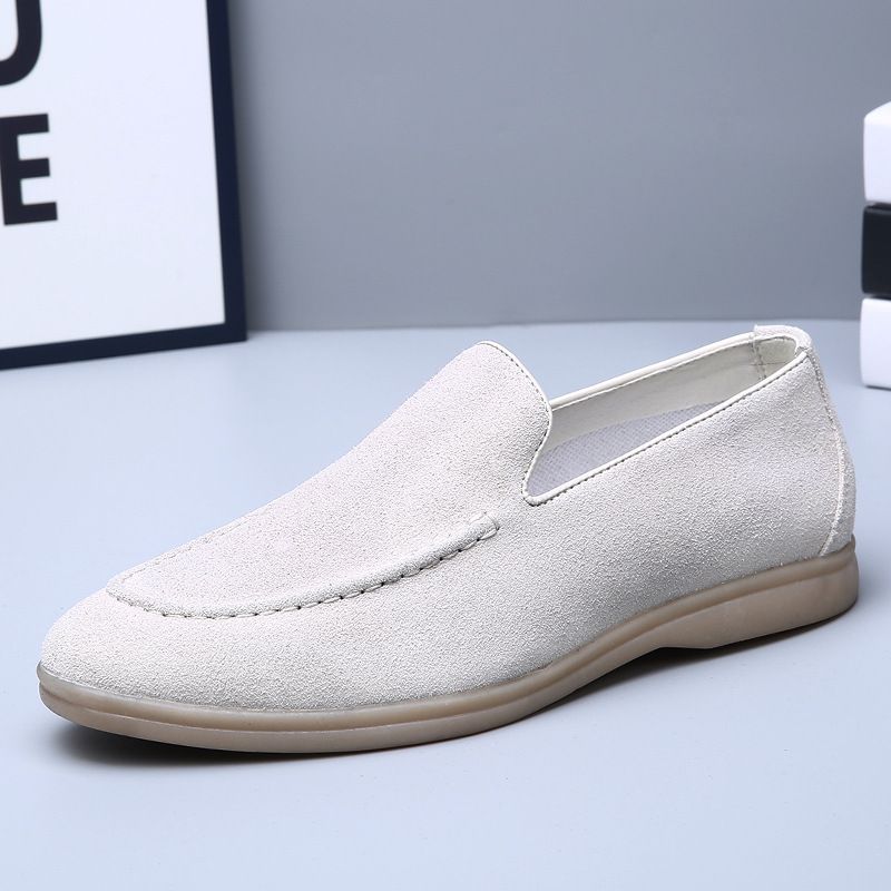 TerraStride Büyük Beden İngiliz Tarzı Slip-On Loafer'lar Erkek Kore İş Günlük Yumuşak Tabanlı Tembel Ayakkabılar_voghion.com