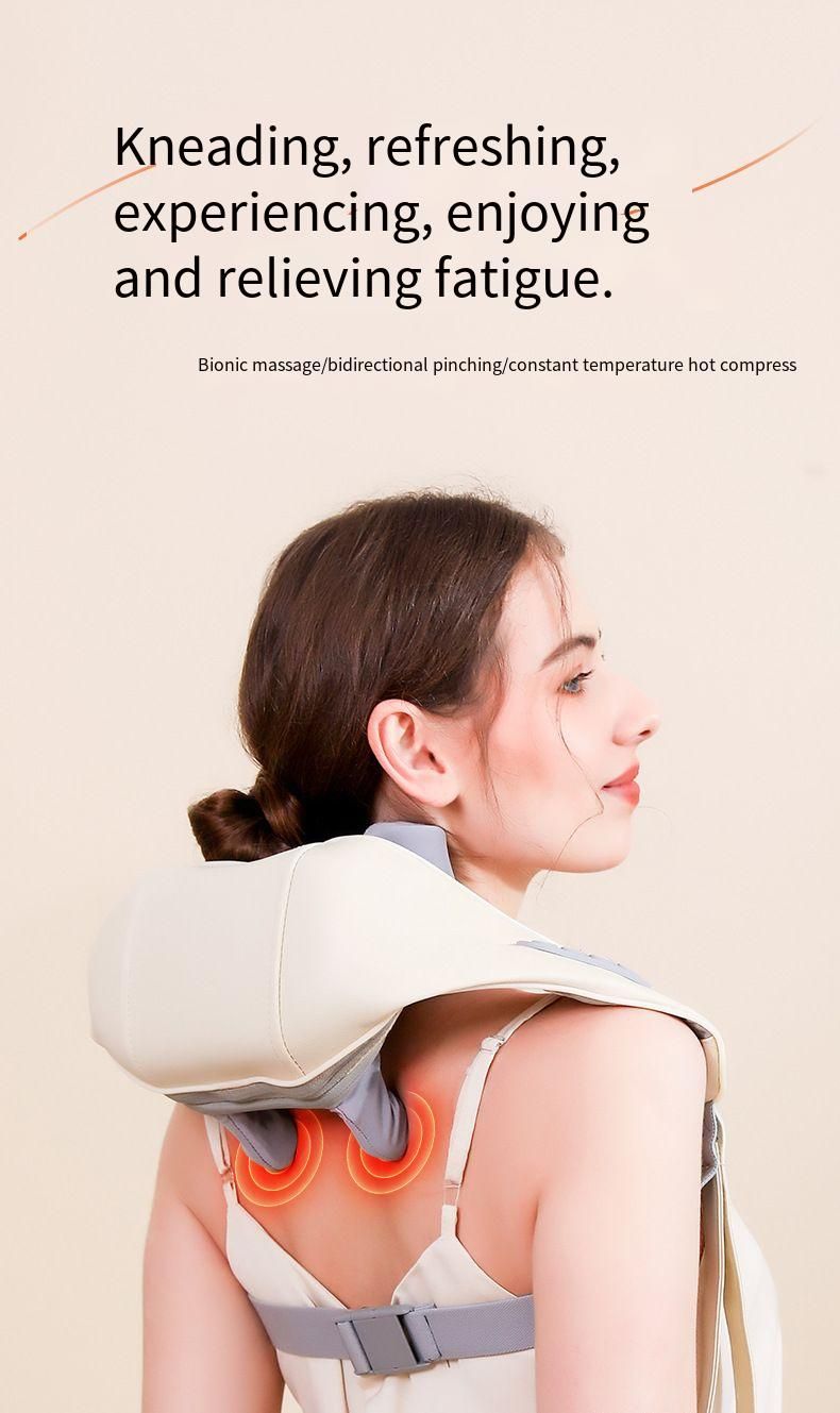 Shoulder And Neck Protector Dual-use Trapezius Electric Heating Kneading Massager Massage Shawl_voghion.com