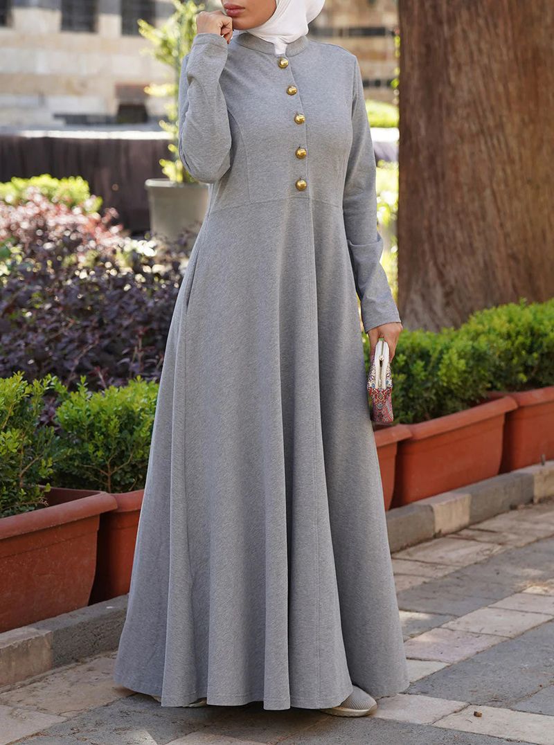 Women's Clothing Women's Cardigan Small Stand Collar Large Swing Dress Origin Source_voghion.com