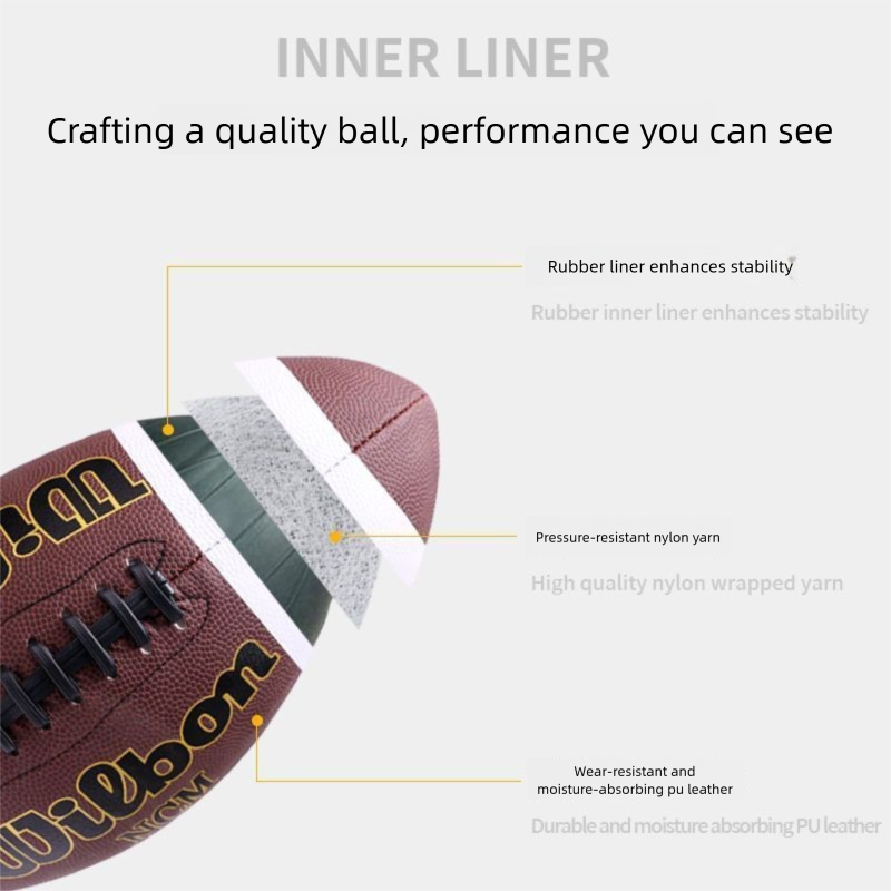 American Football Training Standard Competition Adult Wear-Resistant Green Primary School Student Children British Style_voghion.com