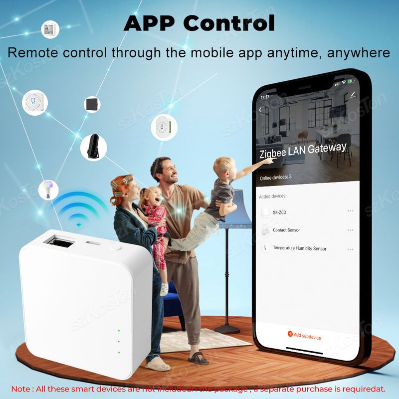 Tuya Zigbee Gateway Wired LAN Hub ZigBee 3.0 Home Bridge Smart Life APP Remote Control Works with Alexa Google Assistant_voghion.com